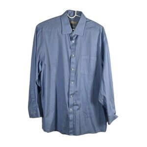 Michael Kors Men's Light Blue Solid Cotton Dress Shirt 16.6 - 32/33